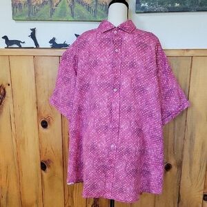 Robert Graham Pink Casual Button Down Shirt